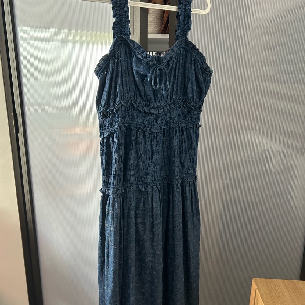 GAP X Doen Blue Eyelet Dress